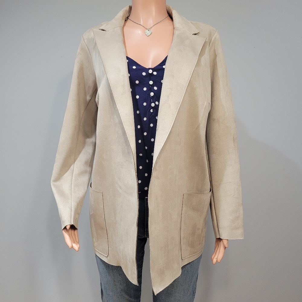 PREMISE • Taupe Suede Overcoat Size 1X